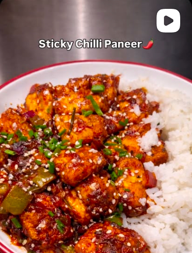 Sticky Chilli Garlic Paneer