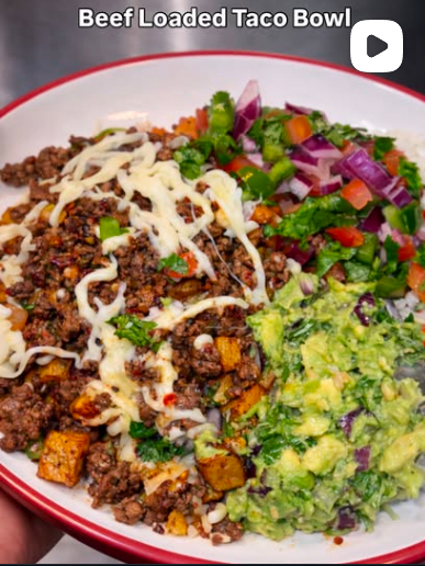 Loaded Beef Taco Bowl